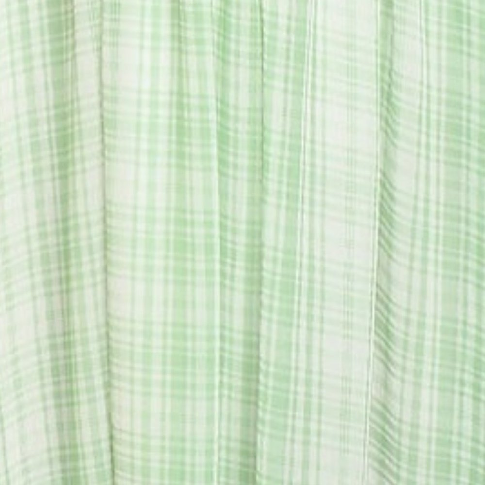 Strapless Sundress Multicolor Plaid Green White Maxi Summer Dress - Picture 6 of 8